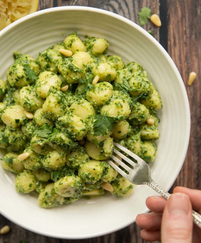 Chive And Parsley Pesto Gnocchi Don T Go Bacon My Heart