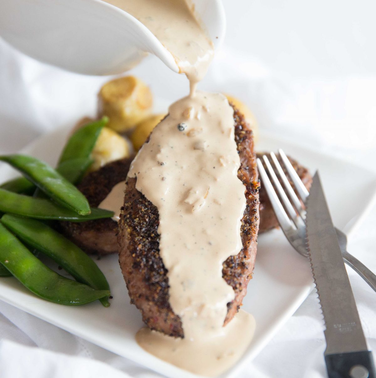 Creamy Peppercorn Sauce without Brandy Don't Go Bacon My Heart