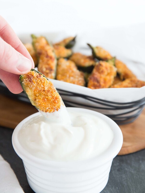 Crispy Baked jalapeño Poppers with Sour Cream