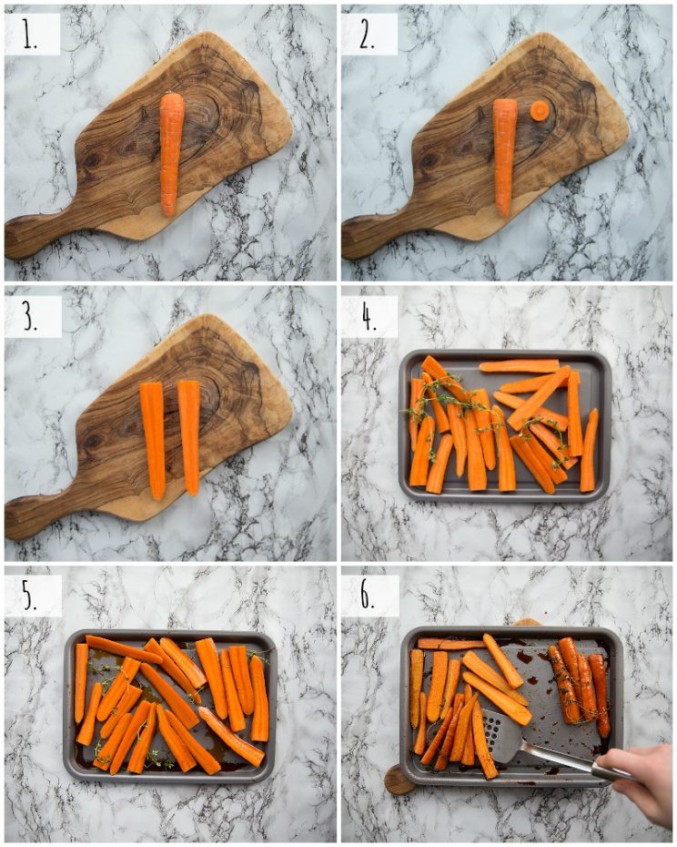 How to make honey balsamic roasted carrots step by step photos