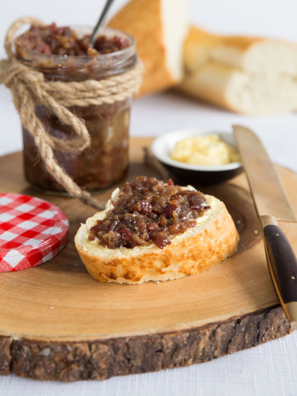 Bacon Jam on bread and butter