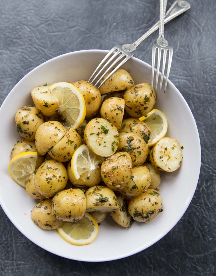 Lemon and Garlic New Potatoes