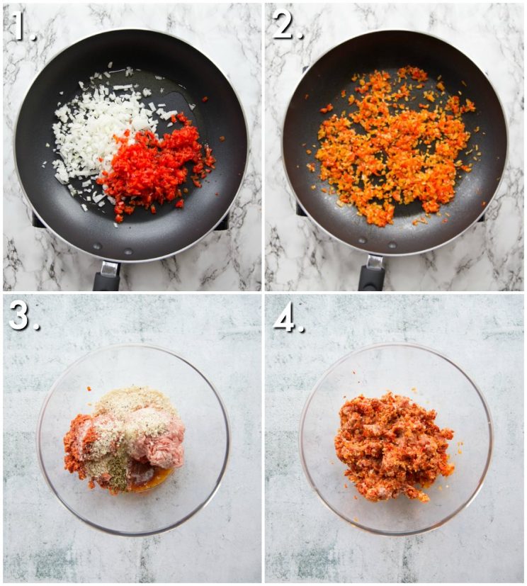 How to make Chorizo Sausage Roll filling - 4 step by step photos