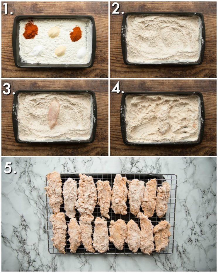 How to make crispy chicken tenders - 5 step by step photos