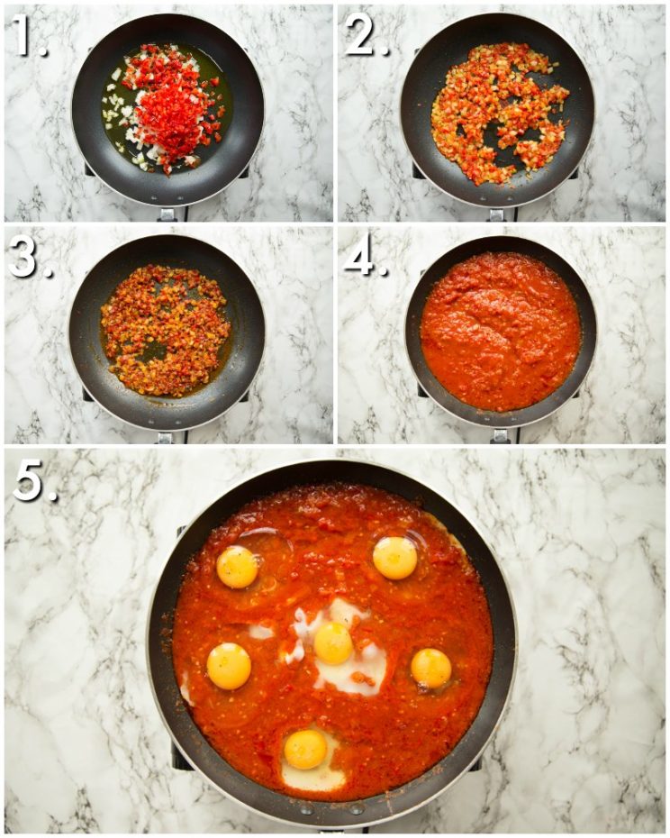 How to make shakshuka - 5 step by step photos