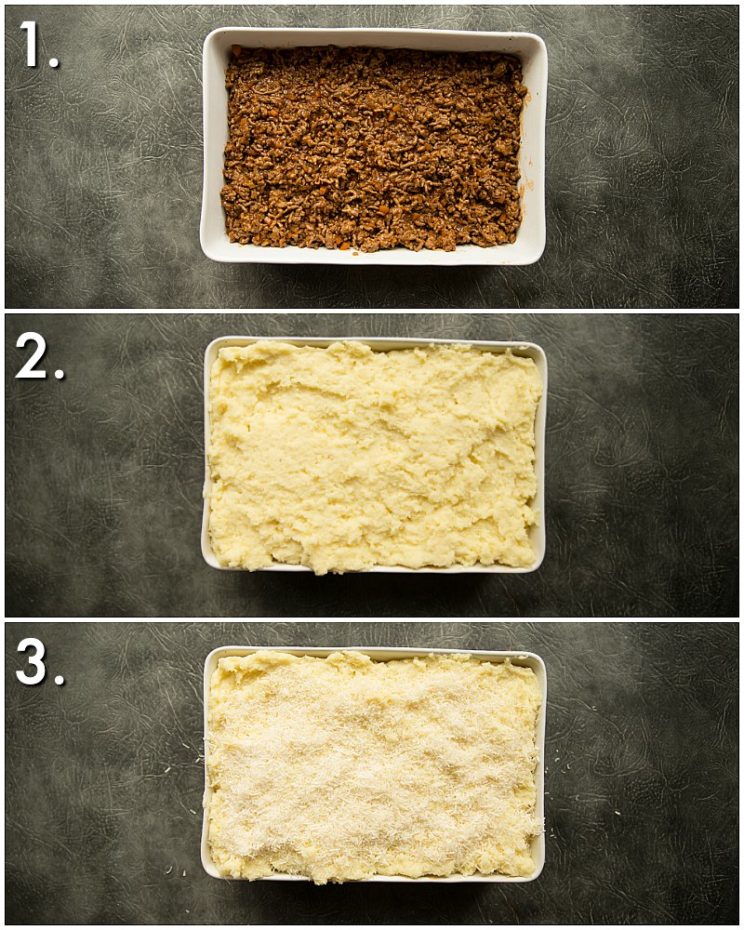 How to layer shepherd's pie - 3 step by step photos