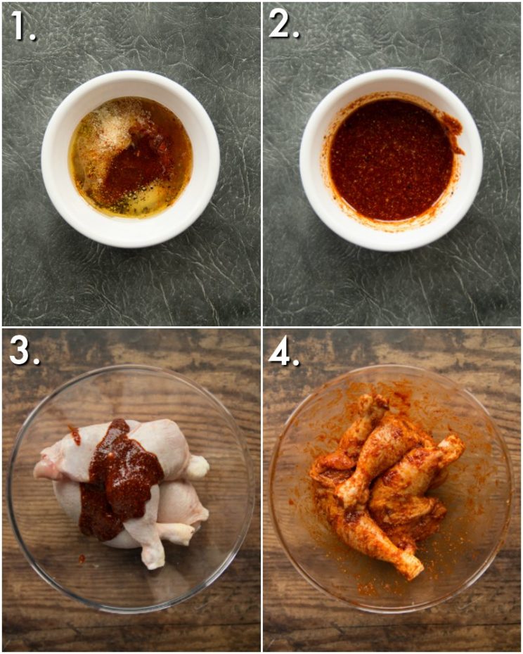 How to marinade chicken legs - 4 step by step photos