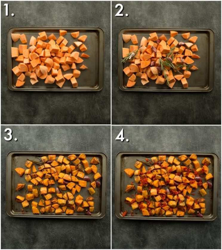 How to make the best roasted sweet potatoes - 4 step by step photos