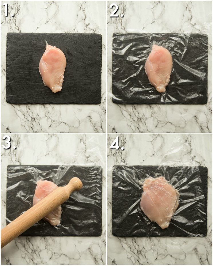 How to pound chicken - 4 step by step photos