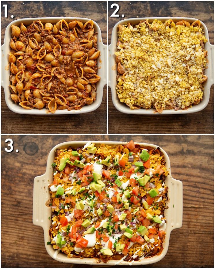 How to bake taco pasta - 3 step by step photo