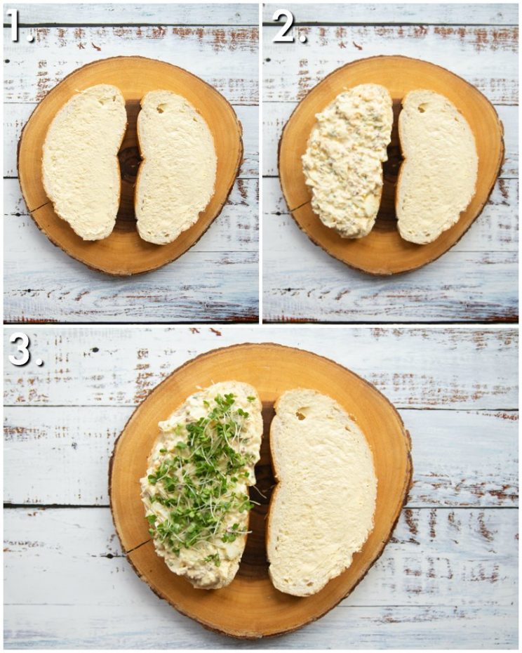 How to make egg mayo sandwiches - 3 step by step photos