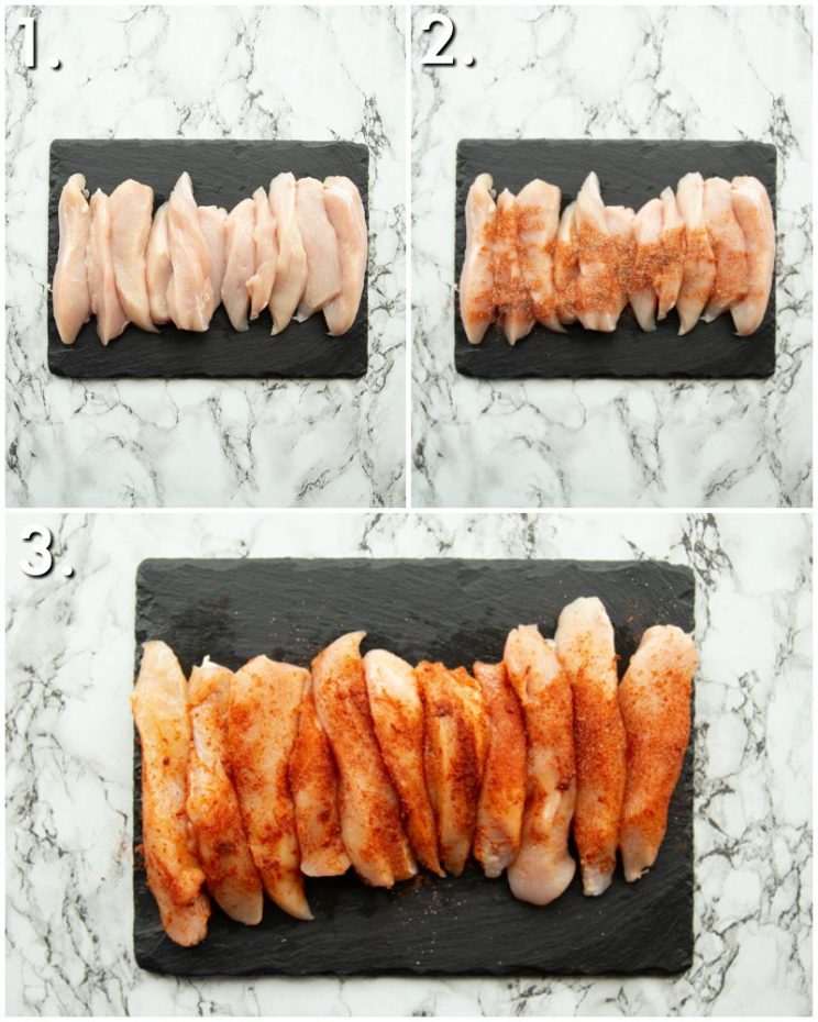 How to season chicken tenders - 3 step by step photos