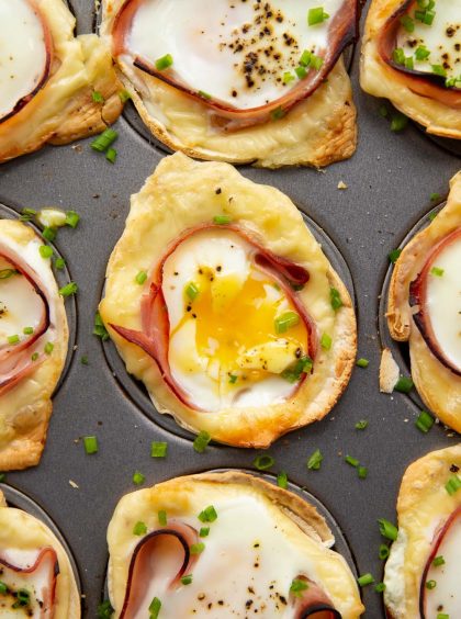 Ham, Cheese and Egg Tortilla Cups | Don't Go Bacon My Heart