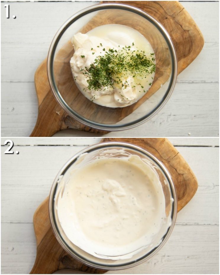 How to make onion and garlic dip - 2 step by step photos