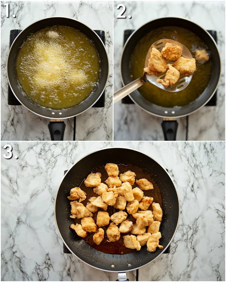 How to make honey sriracha chicken - 3 step by step photos