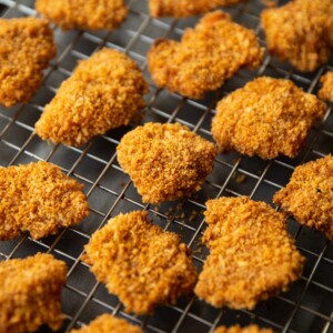 nuggets fresh out the oven on wire rack