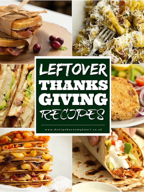 collage of Leftover Thanksgiving Recipes with text overlay