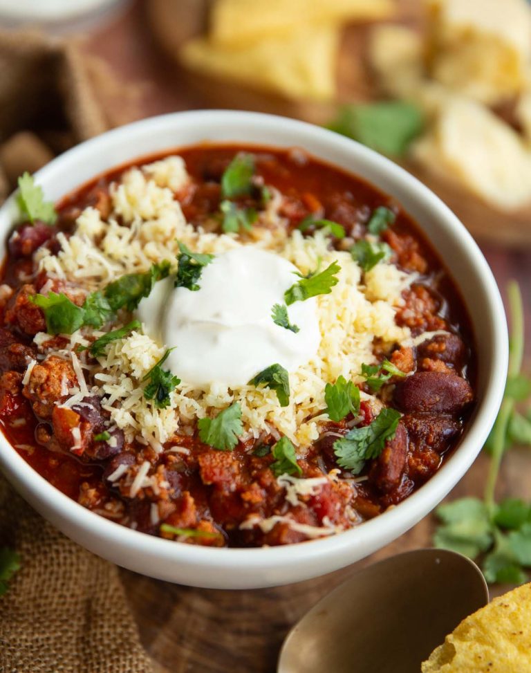 Slow Cooker Turkey Chili | Don't Go Bacon My Heart