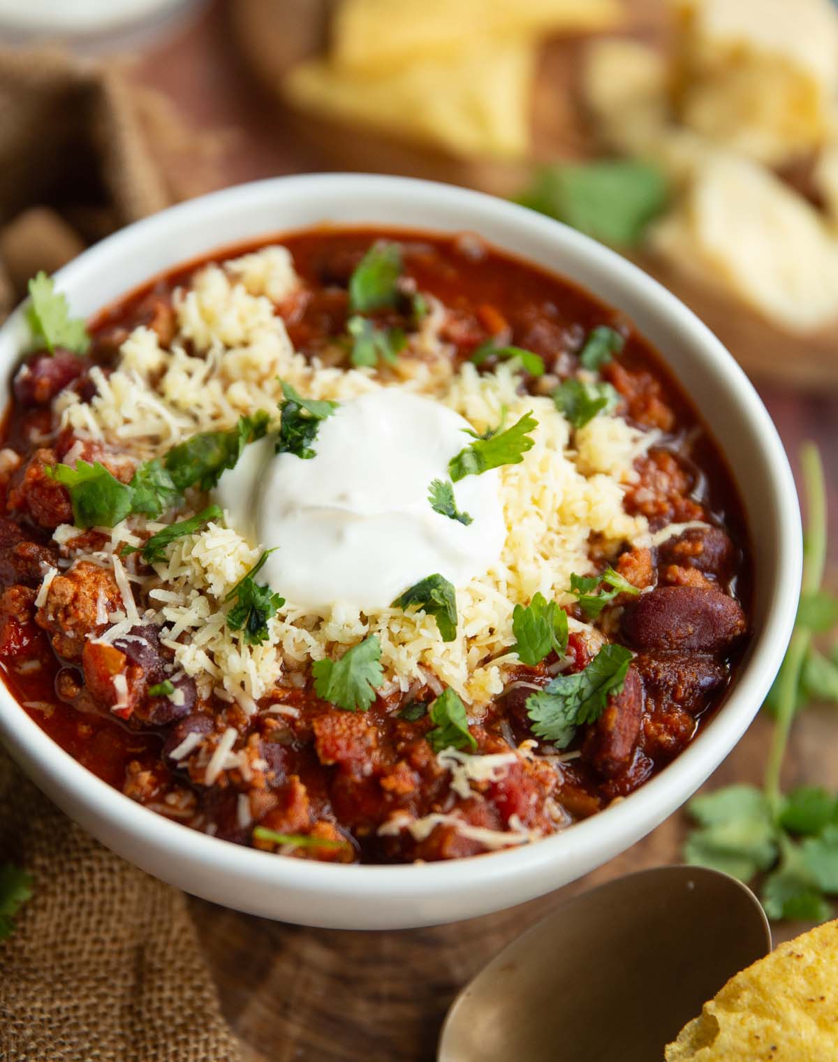 Slow Cooker Turkey Chili | Don't Go Bacon My Heart