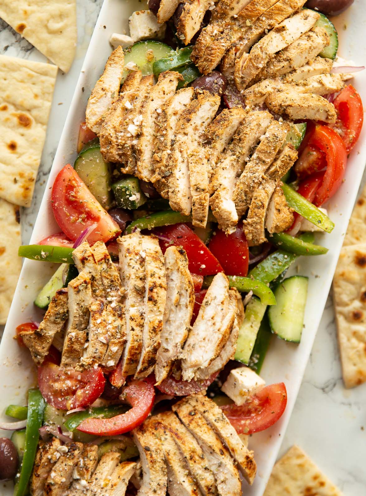 Delicious Greek Chicken Salad | Don't Go Bacon My Heart
