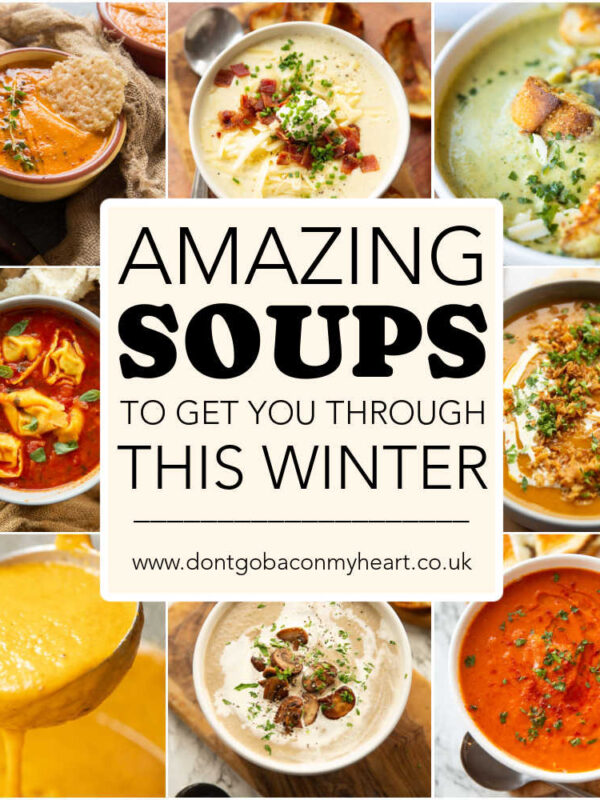 best soup recipes collage with text overlay