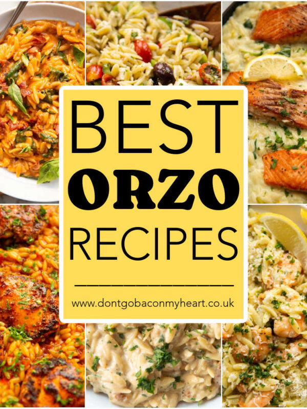 best orzo recipes collage with text overlay